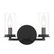 Designers Fountain Hudson 11in 2-Light Matte Black Coastal Indoor Vanity Light with Clear Glass Shades D268C-2B-MB - alternate 1